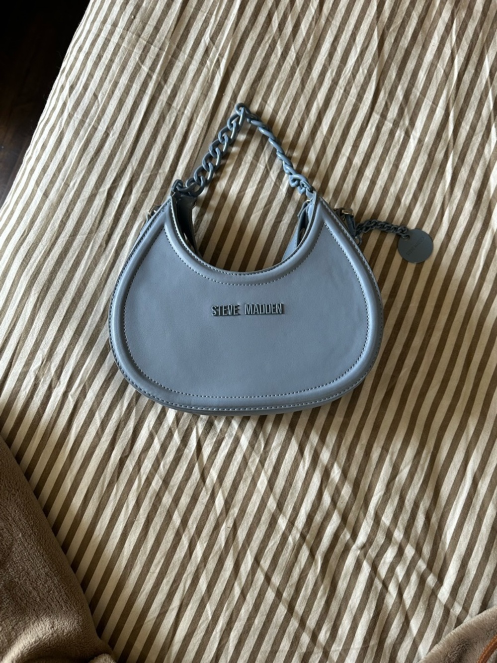 Steve Madden Powder Blue Crescent Mini Shoulder Bag